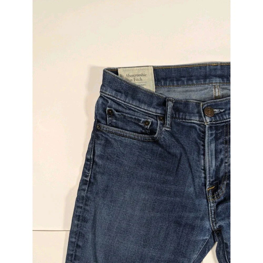 Abercrombie & Fitch Slim Straight Jeans Men's 31x32 Blue Denim Button Fly
